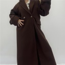 cappotto lungo con bottoni facing